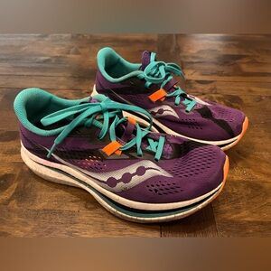 Saucony Endorphin Pro 2 Womens Sz 8.5 Purple Blue Running Walking Shoes Sneakers